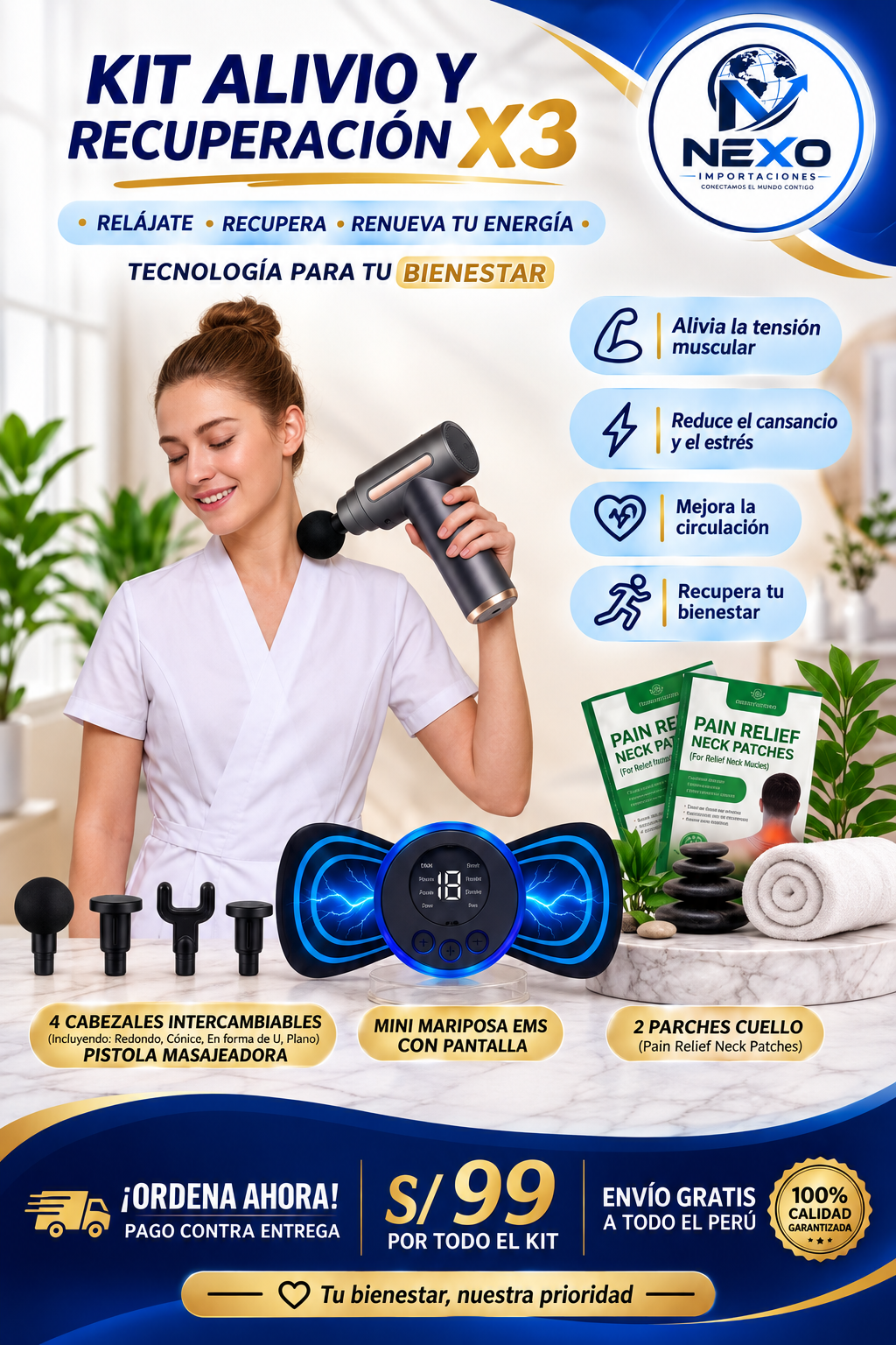 KIT ALIVIO Y RECUPERACIÓN X3 | Tecnología para tu Bienestar